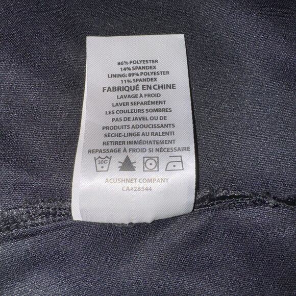 FJ FootJoy Sz Medium Black Short Sleeve Athletic Dress Knee Zip Pockets Outdoors - Picture 6 of 7